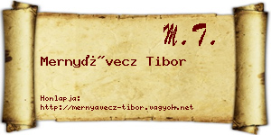 Mernyávecz Tibor névjegykártya